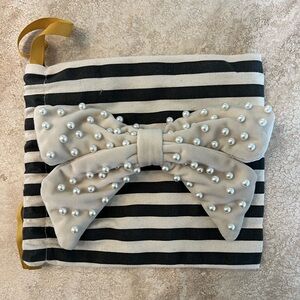 Lele Sadoughi Pearl Embellished Bow Barrette